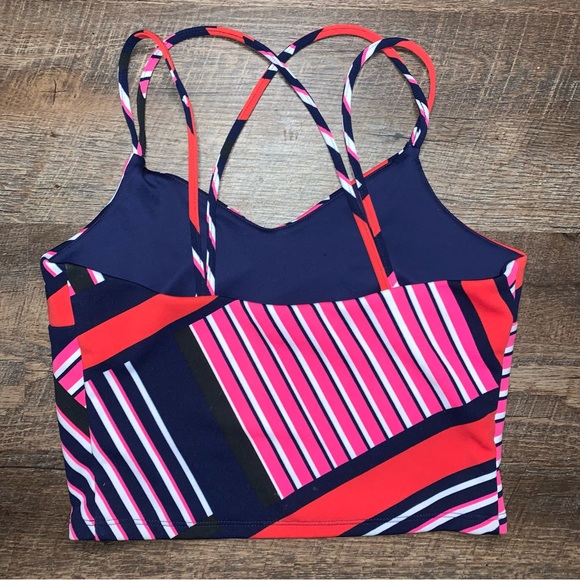 Express Crop Top Geo Strappy Shirt Women’s Size Small - Picture 8 of 9